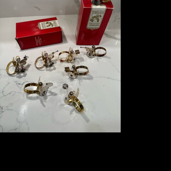 Timeless Treasures - silver plated Angel napkin holders- 8 in total - Picture 4 of 7